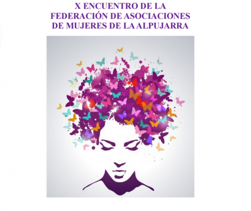 Cartel del X Encuentro de la Federación de Asociaciones de Mujeres de la Alpujarra